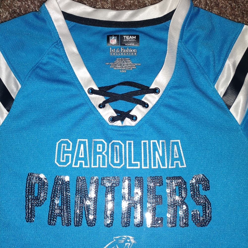 Carolina Panthers women's short sleeve jersey